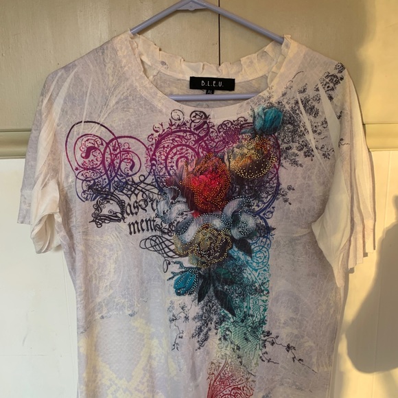B. L. E. U. Embellished T-shirt - Picture 2 of 5